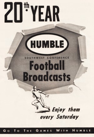 1953 Humble Oil Southwest Conference Football Poster by Row One Brand
