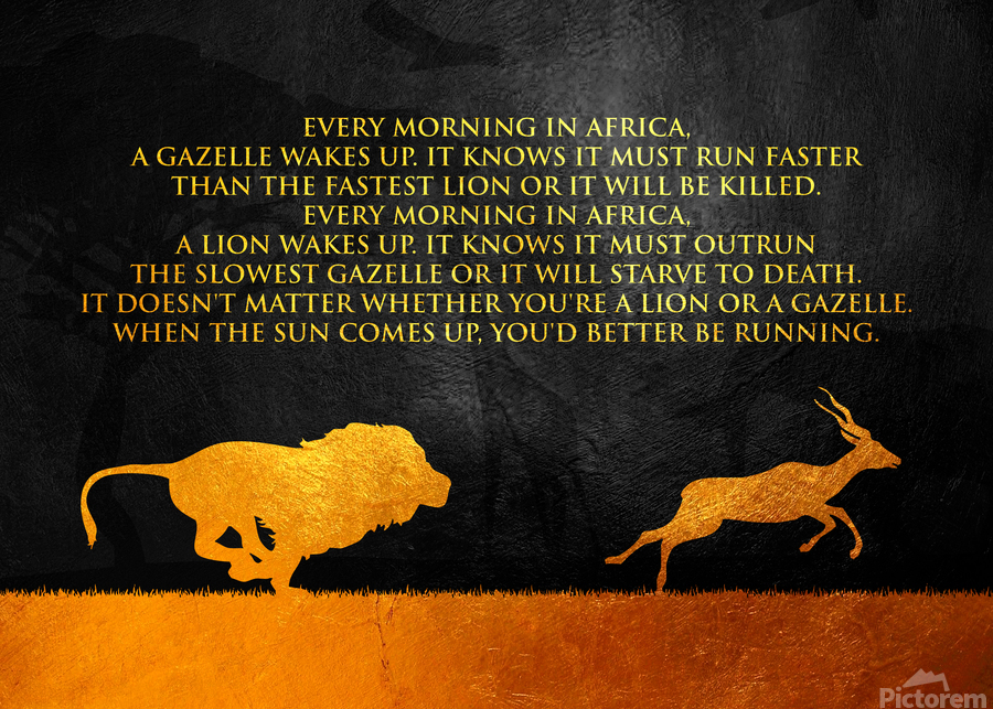 Lion and Gazelle Wall Art - ABConcepts