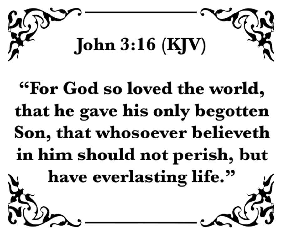 John 3 16 Scripture On The Walls