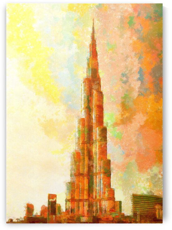 Burj Khalifa Abstract Paint by Stefano Senise Photography